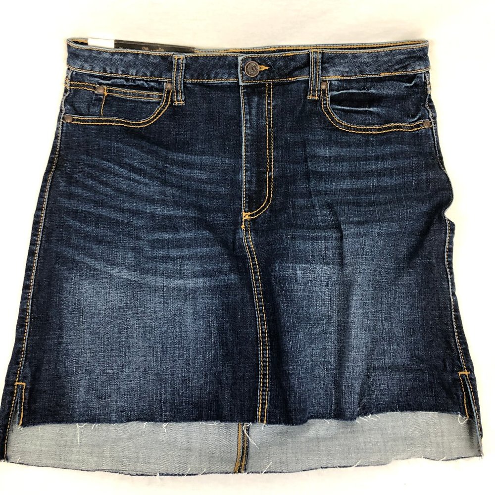 Wrangler Women's Mid Rise Stretch Jean Skirt